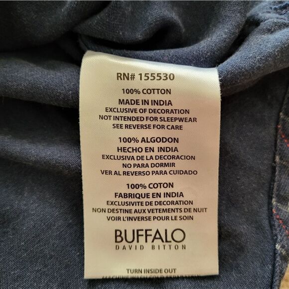 Living the Dream boys navy/grey long-sleeved button-down collard shirt - Picture 5 of 7